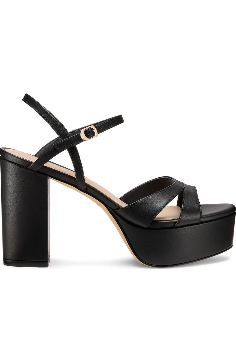 Stuart Weitzman Maia Platform Sandal, Alternate, color, Black