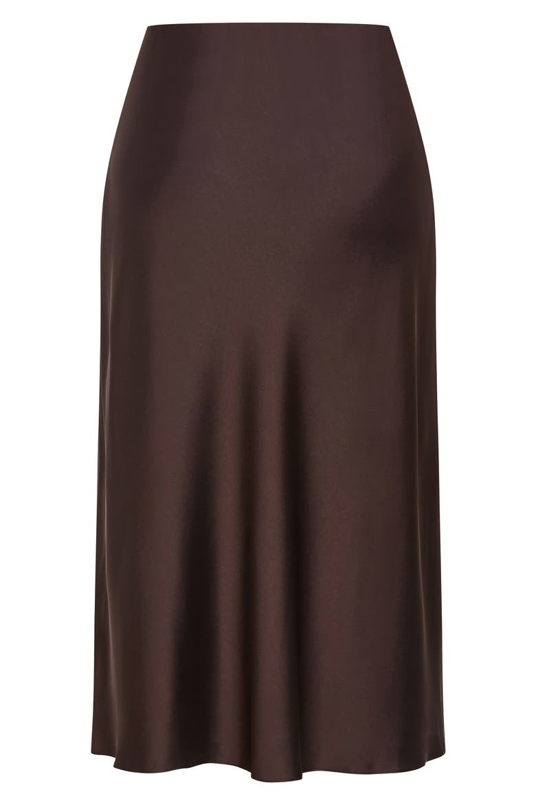 Miranda Satin Maxi Skirt, Alternate, color, TRUFFLE