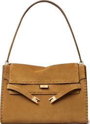 Tory Burch Large Lee Radziwill Suede Shoulder Bag