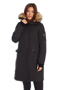 Alpine North LAURENTIAN - Vegan Down Long Parka Winter with Faux Fur Hood