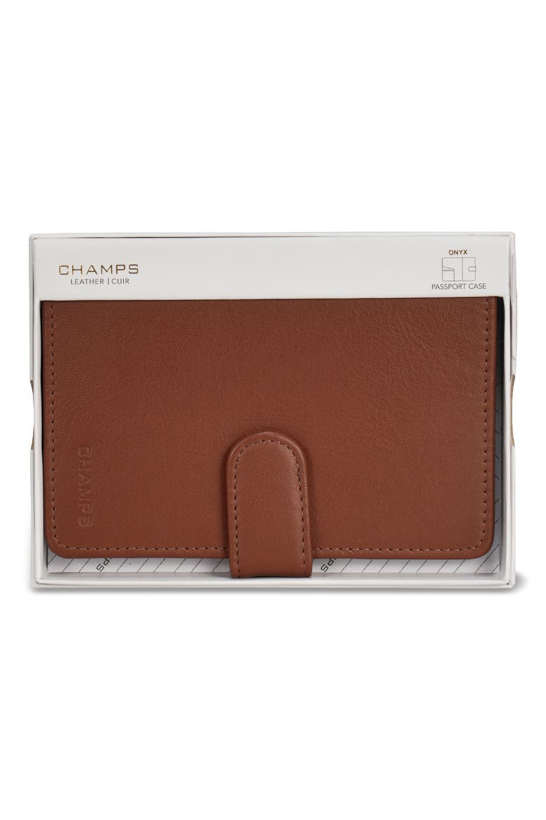 Leather Passport Case, Alternate, color, BROWN