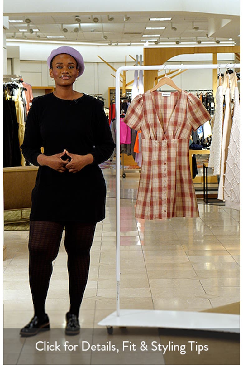 Twist of Fate Plaid Button Front Minidress video