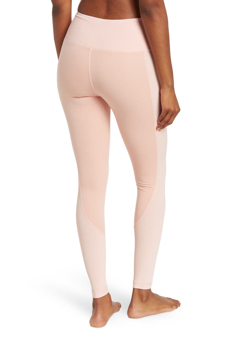 Stone Wash High Rise Leggings, Alternate, color, PUTTY PINK WASH