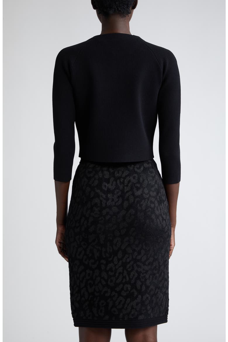 Rib Knit Bolero Jacket, Alternate, color, BLACK