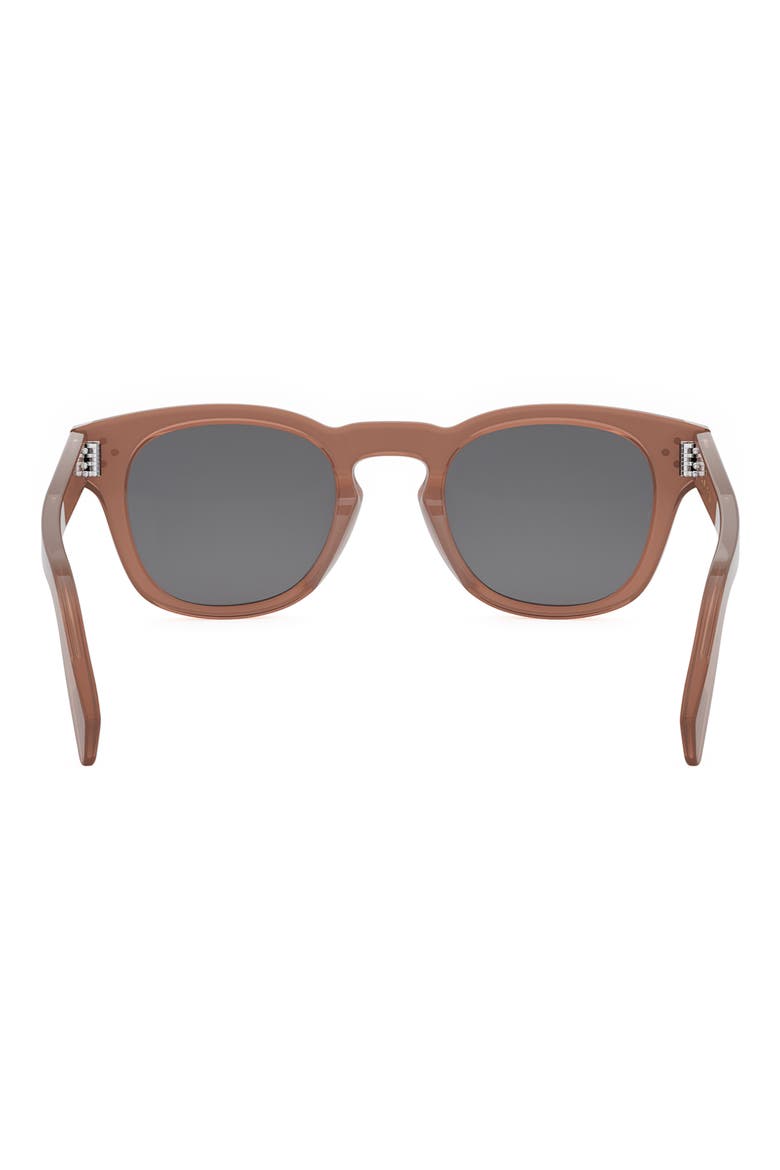 Bold 3 Dots 49mm Square Sunglasses, Alternate, color, ORANGE/ SMOKE