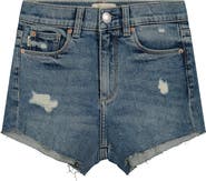 DL1961 Kids' Lucy Raw Hem Cutoff Denim Shorts