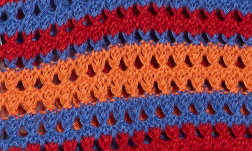 Cotton Emporium Crocheted Square Button Front Tank In Red
