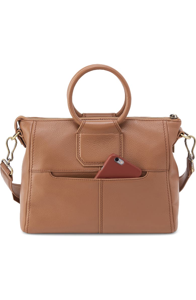 HOBO Medium Sheila Leather Satchel, Alternate, color, Brown Sugar