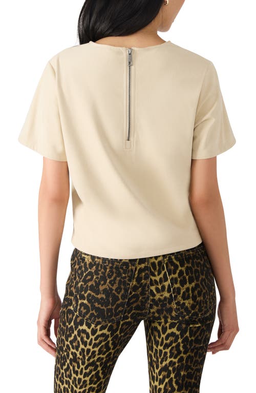 Steve Madden Ezra Back Zip Top In Brown