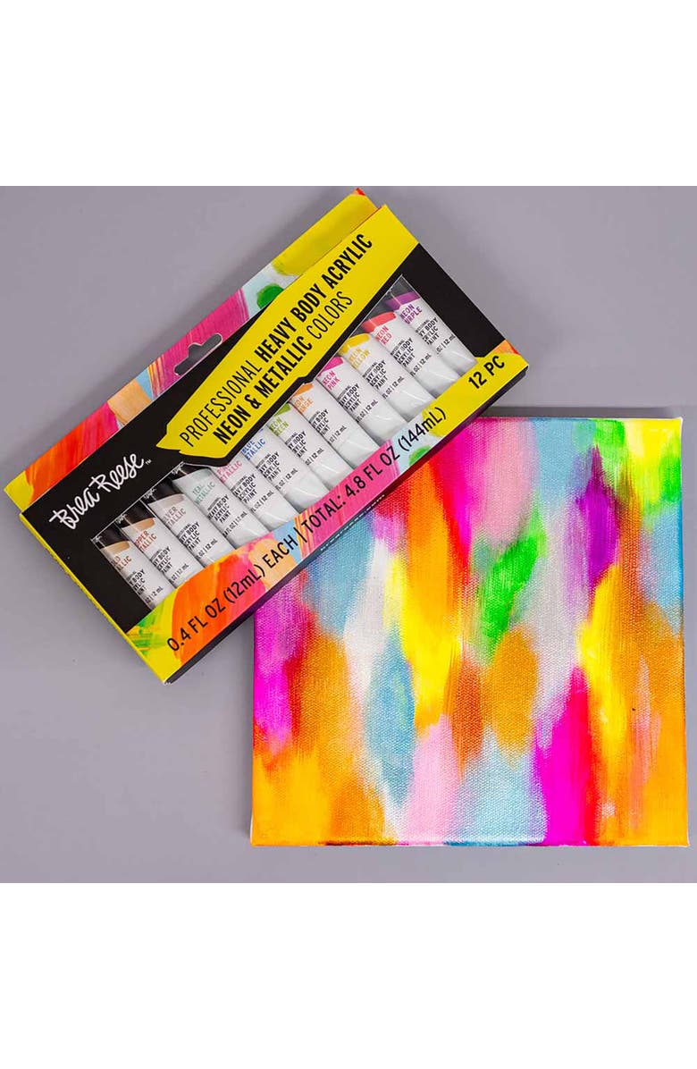 Brea Reese Professional Heavy Body Acrylic Paint Set 12 Tubes, Alternate, color, Multicolored