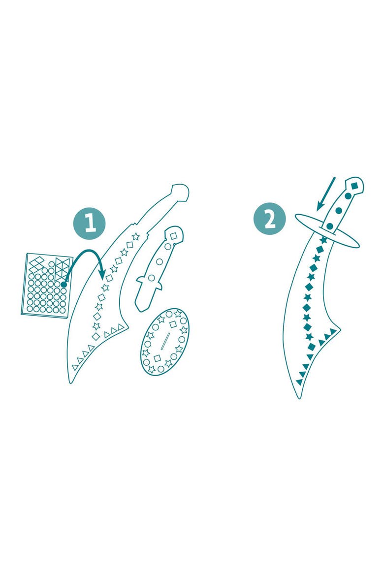 Do It Yourself Like a Pirate Sword Mosaic Craft Kit, Alternate, color, MULTI