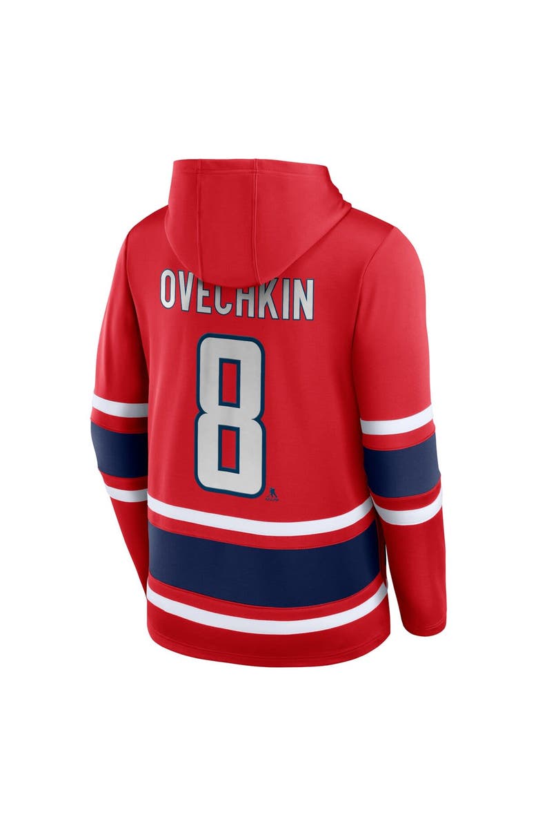 FANATICS Men's Fanatics Branded Alexander Ovechkin Red Washington Capitals Name & Number Lace-Up Pullover Hoodie, Alternate, color, Red