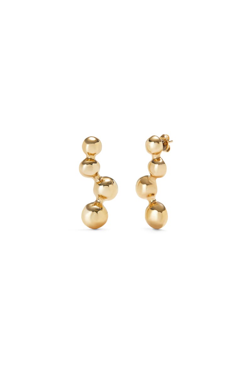 Drop Earrings with Beads, Main, color, Gold
