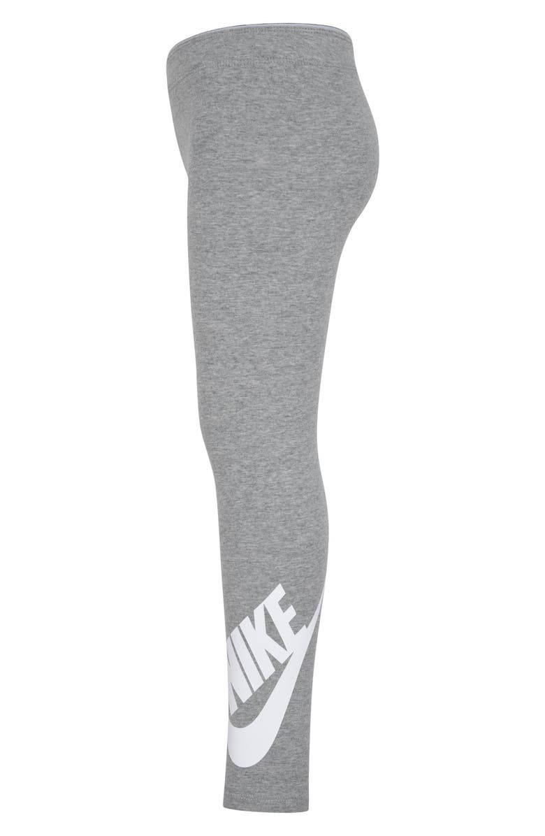 Nike Kids' Swoosh Logo Leggings, Alternate, color, Dark Ash Heather
