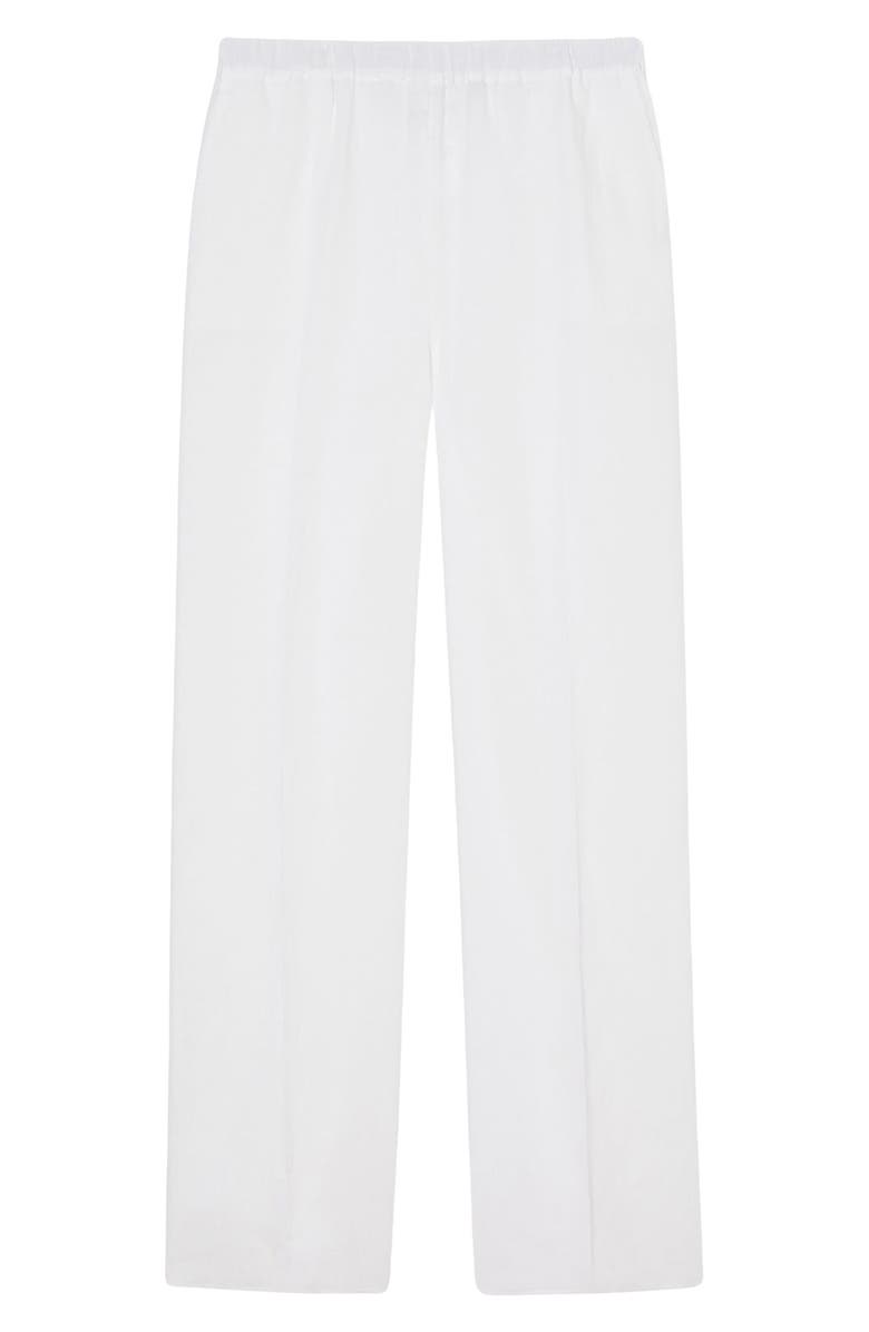 Marina Rinaldi Rocco Straight Leg Linen Pants, Alternate, color, 