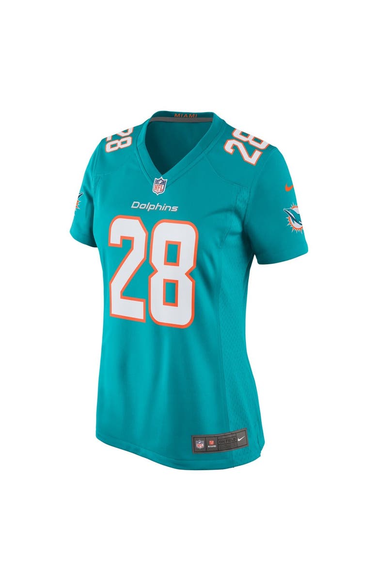 Nike Women's Nike Devon Achane Aqua Miami Dolphins Player Game Jersey, Alternate, color, Aqua