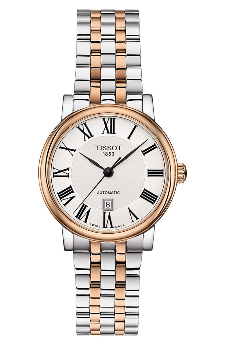 Tissot Carson Automatic Bracelet Watch, 30mm, Main, color, Silver