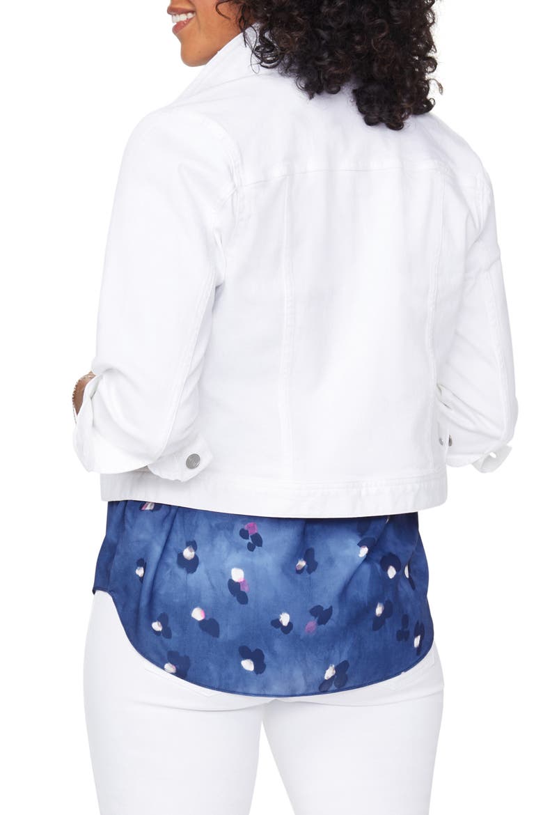 Slim Denim Trucker Jacket, Alternate, color, OPTIC WHITE