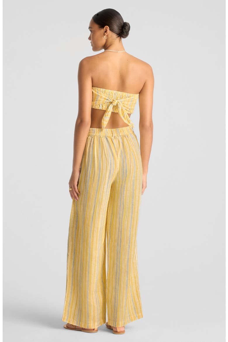 Joni Stripe Strapless Crop Top, Alternate, color, SUNNY SKIES