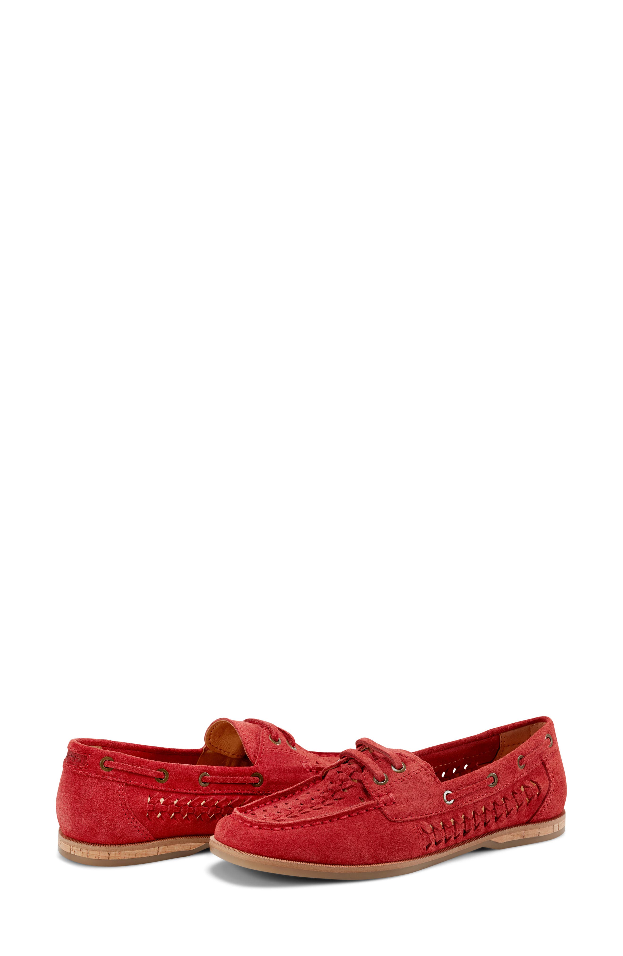 Wishing Boat Shoe, Alternate, color, RED