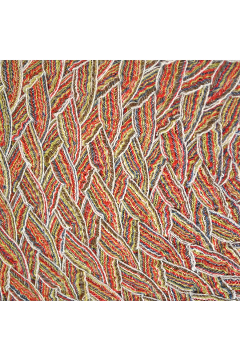 Variegated Round Woven Placemat Set/6, Alternate, color, Red