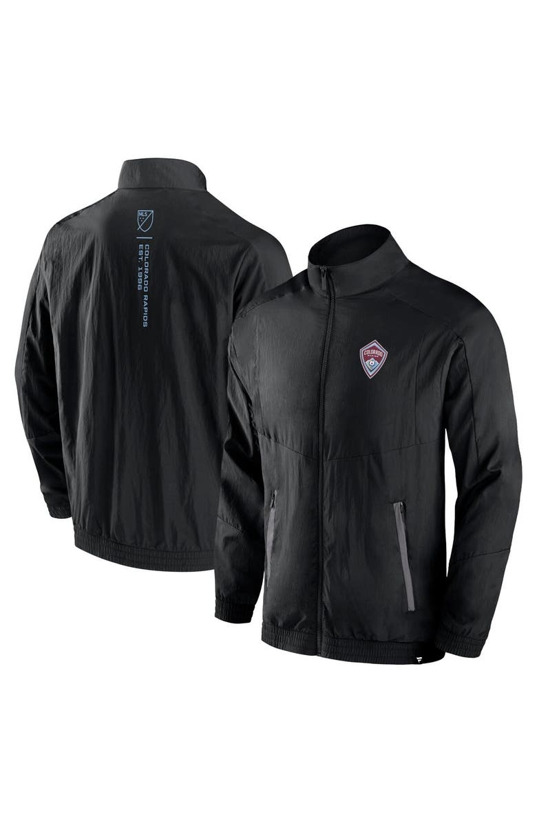 FANATICS Men's Fanatics Branded Black Colorado Rapids Header Raglan Full-Zip Jacket, Main, color, Black