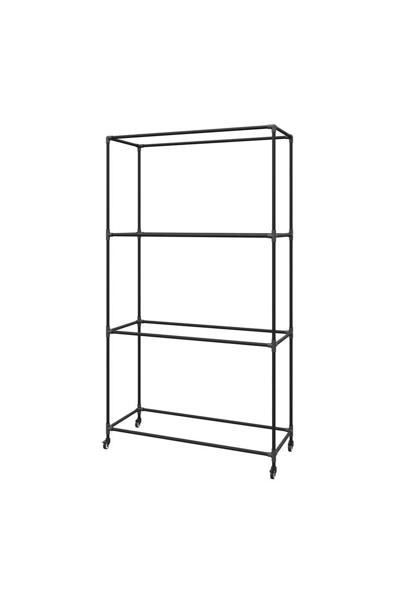Power Systems Stability Ball Rack - Metal Freestanding Rack Holds Up to 8 Balls, Main, color, Black