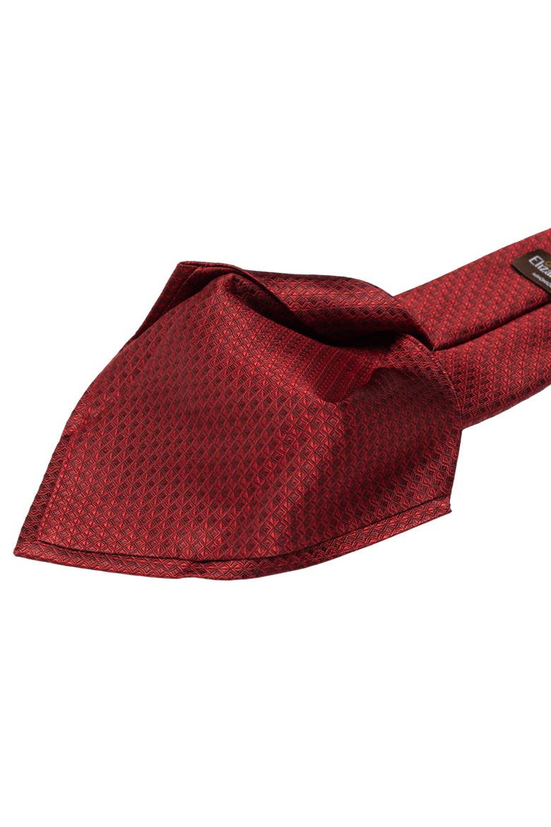 Brunelli - Silk Jacquard Tie for Men, Alternate, color, Ruby Red