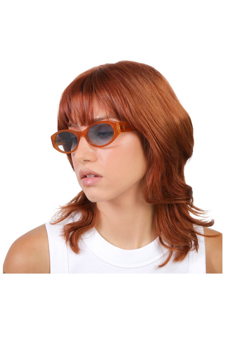 Exumas Sunglasses, Alternate, color, Tangerine / Blue