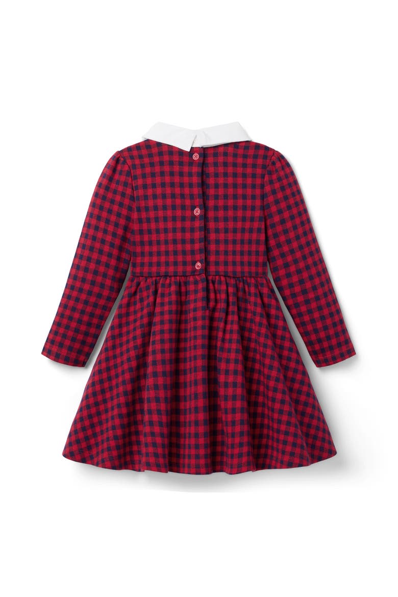 Gingham Jacquard Dress, Alternate, color, Red