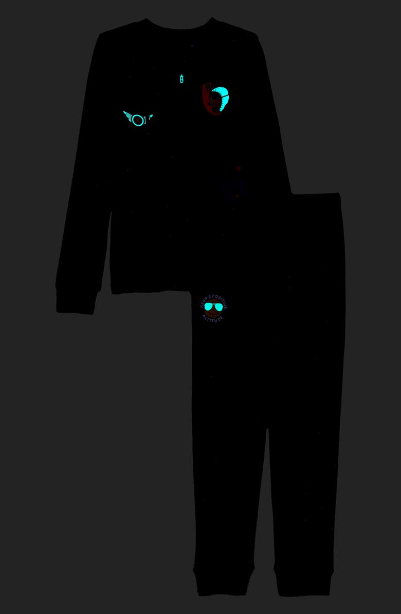 Tucker + Tate x Smithsonian Kids' Glow in the Dark Two-Piece Fitted Pajamas, Alternate, color, 