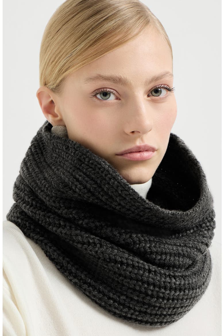Dazzling neck warmer, Alternate, color, Dark Grey