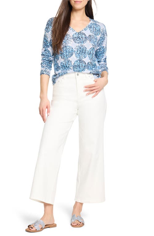 Nic + Zoe Nic+zoe Sand Dollar Supersoft Sweater In Blue Multi