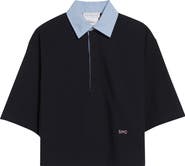 Stella McCartney Crop Piqué Polo Shirt