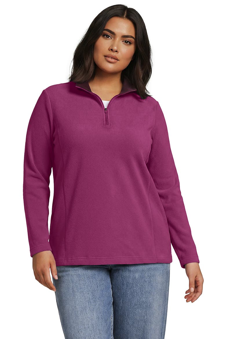 Anyweather Fleece Quarter Zip Pullover, Main, color, Light Raspberry/Burgundy