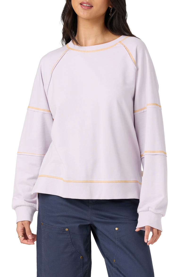Inside Out Fleece Sweatshirt, Main, color, LAVENDER BLUE