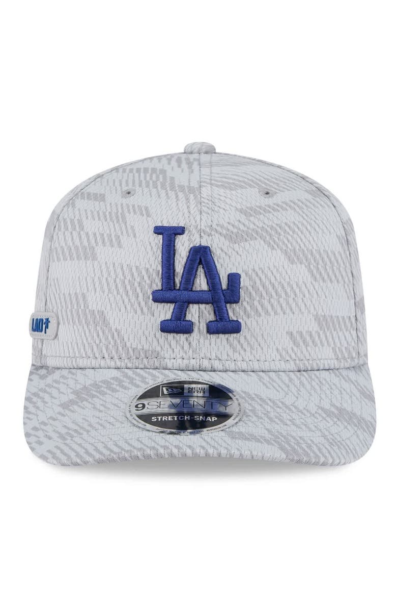 New Era Men's New Era Gray Los Angeles Dodgers 2025 MLB Clubhouse 9SEVENTY Stretch-Snap Hat, Alternate, color, 