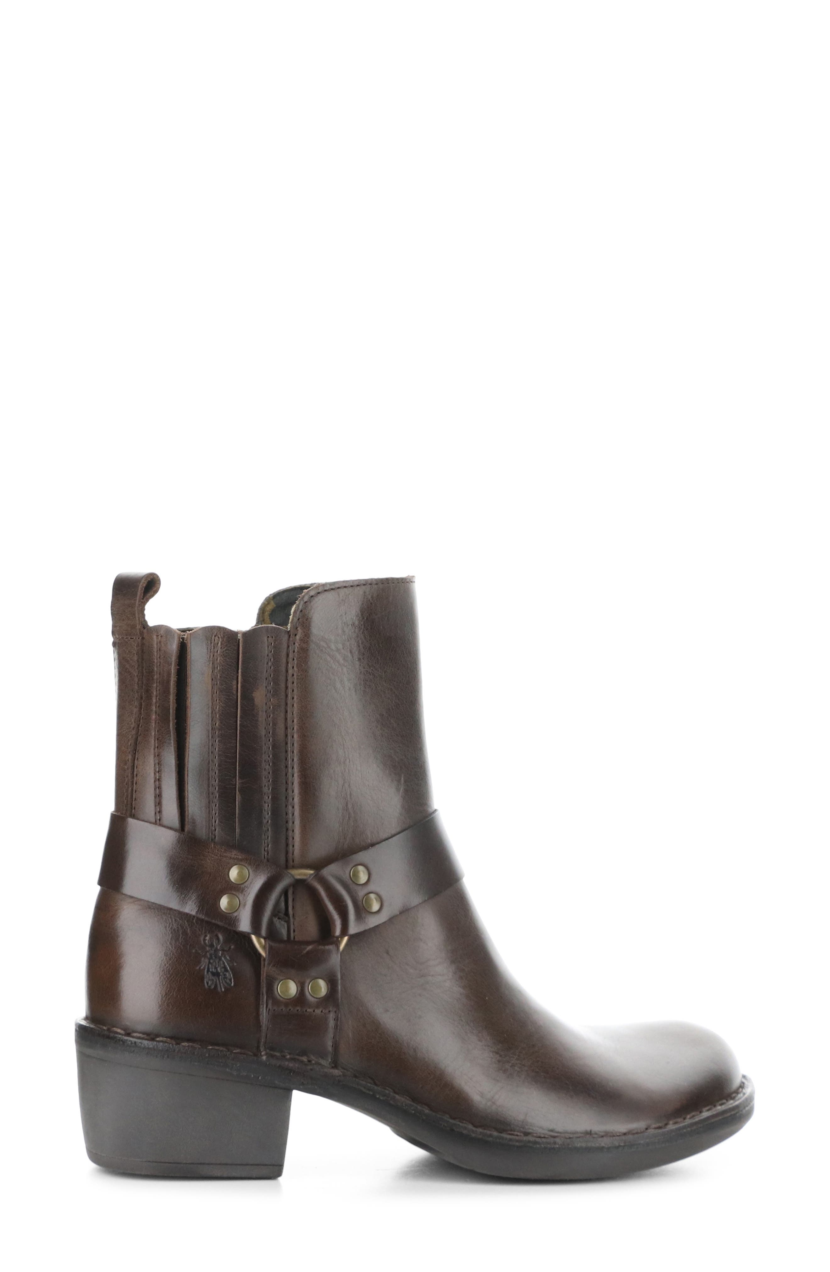 Fly London Mebi Bootie, Alternate, color, Dark Brown Rug