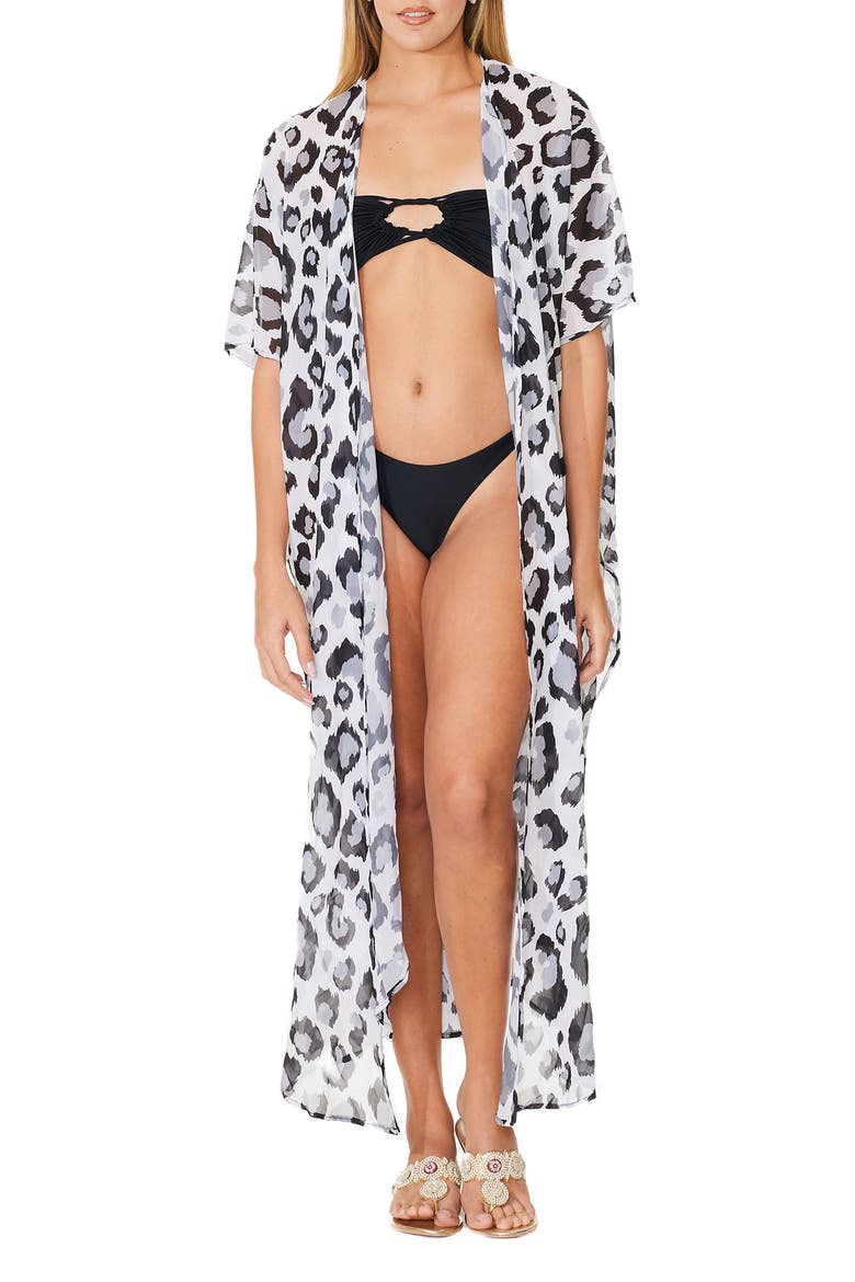 Leopard Duster, Main, color, BLACK AND WHITE
