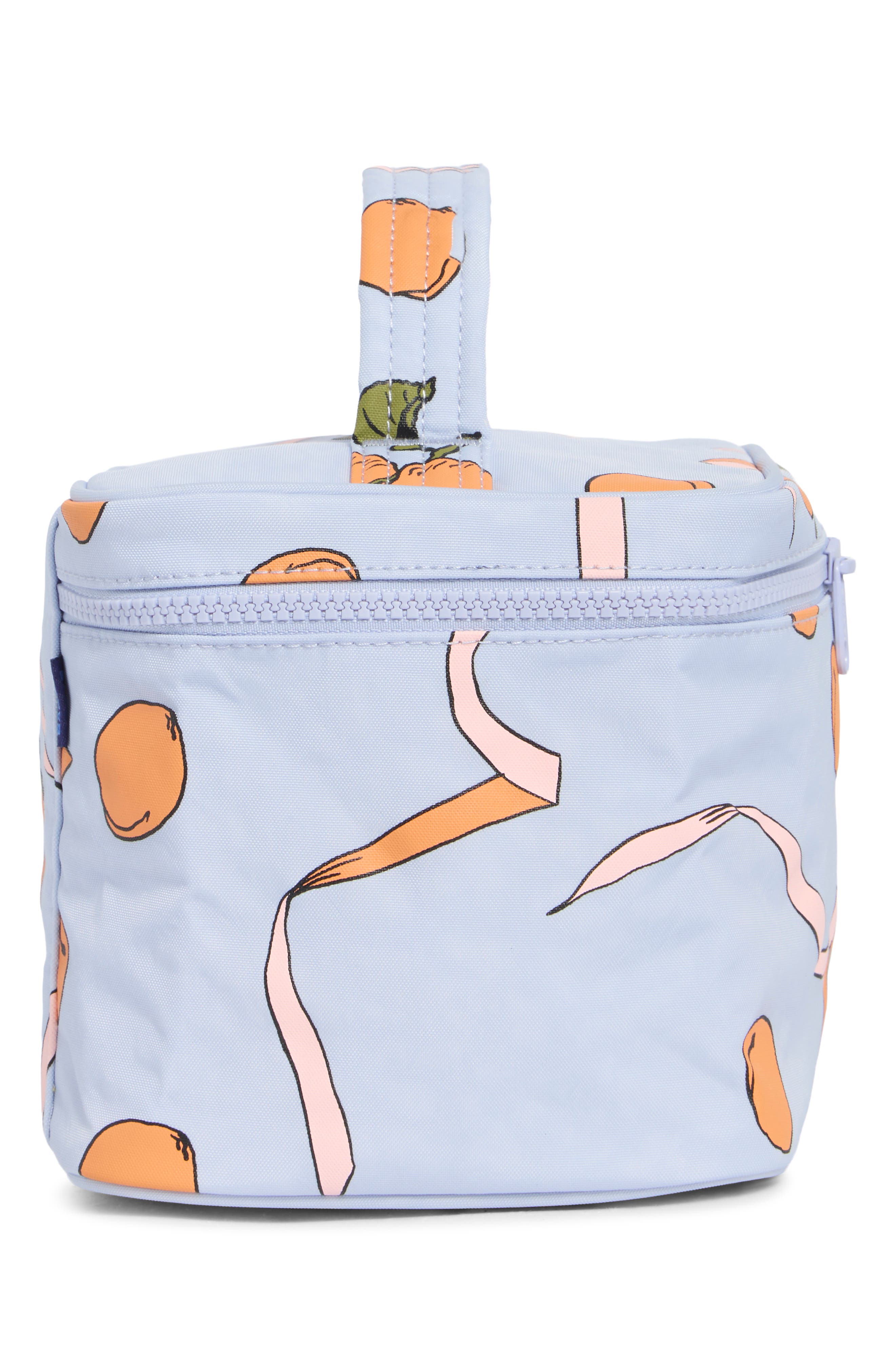 Large Cosmetic Case, Alternate, color, APRICOTS RIBBONS