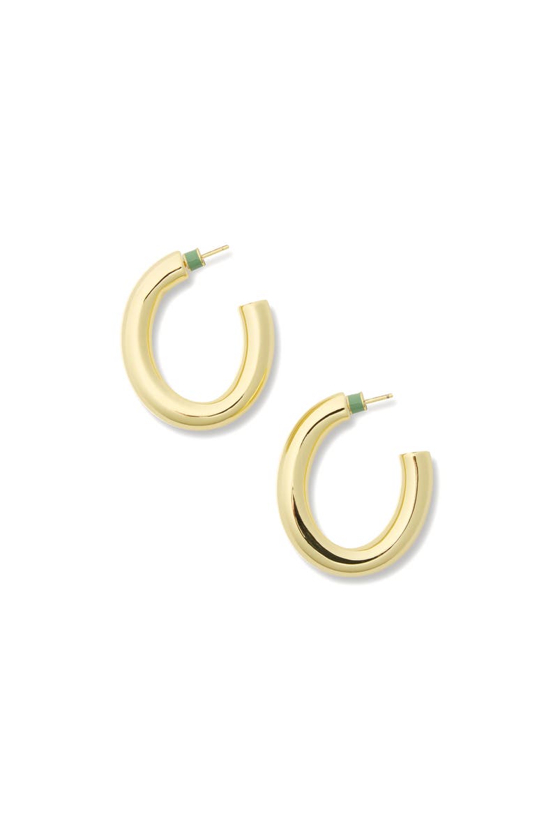 1.5" Perfect Oval Hoops, Main, color, Gold