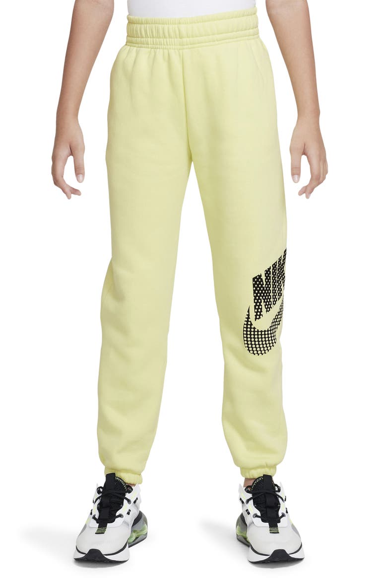 Kids' Sportswear Club Fleece Sweatpants, Main, color, LUMINOUS GREEN