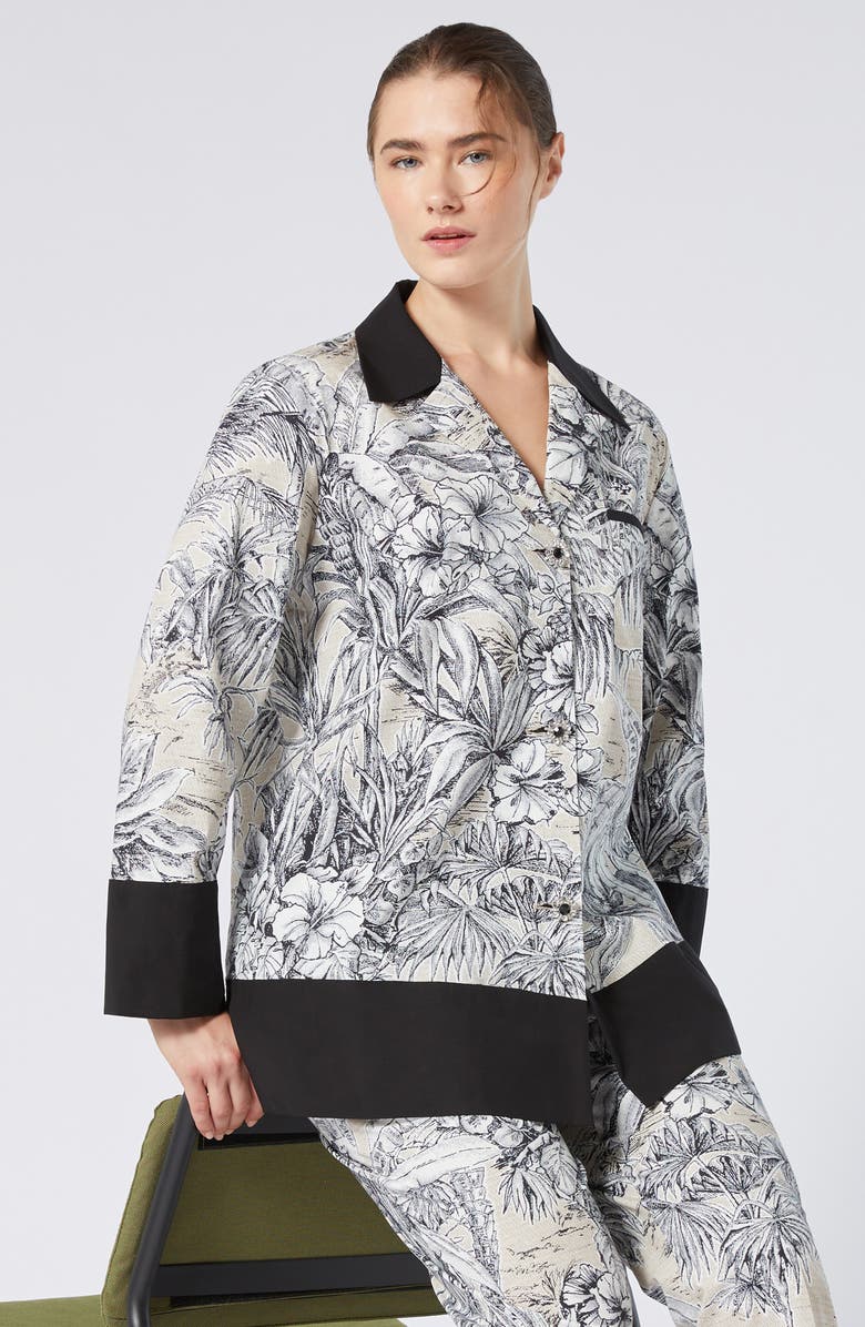 Marina Rinaldi Poltava Stretch Poplin Shirt Jacket, Alternate, color, Sand