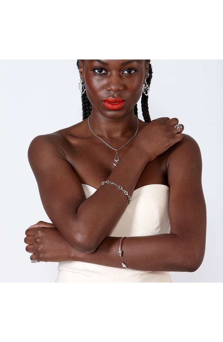 Lucy Quartermaine Art Deco Tie Ring, Alternate, color, Sterling Silver