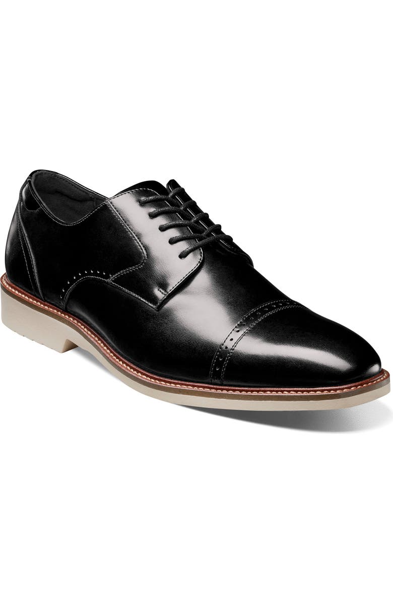 Stacy Adams Vogel Cap Toe Derby, Main, color, Black