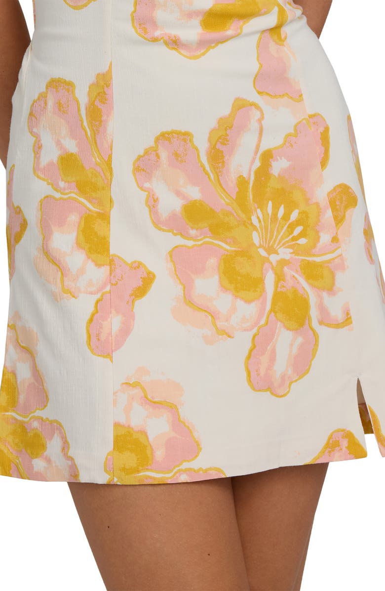 Billabong Floral Trippin Strapless Minidress, Alternate, color, Salt Crystal