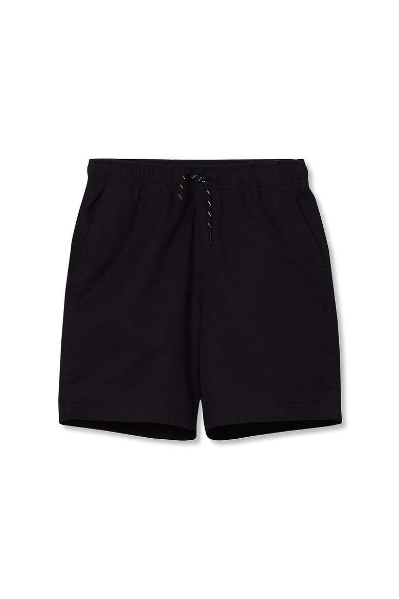 Boys Husky Cotton Pull On Shorts, Alternate, color, Black