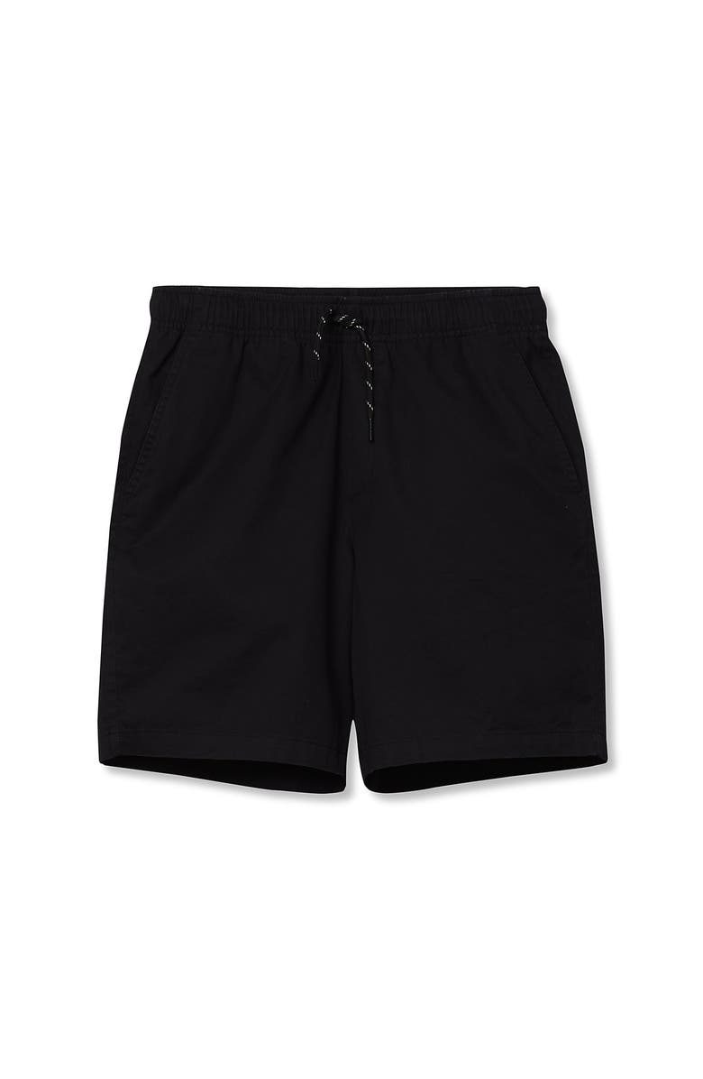 Lands' End Boys Husky Cotton Pull On Shorts, Alternate, color, Black