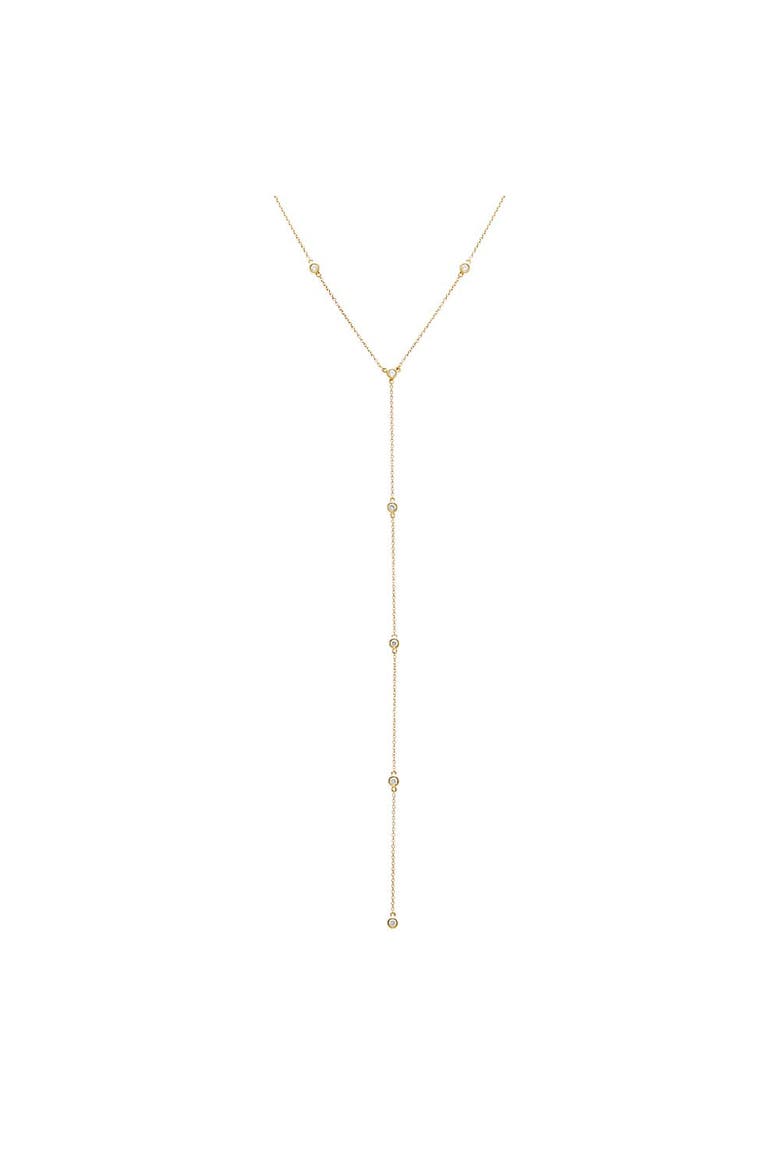 Diamond By The Yard Lariat 14K, Main, color, 14K Gold