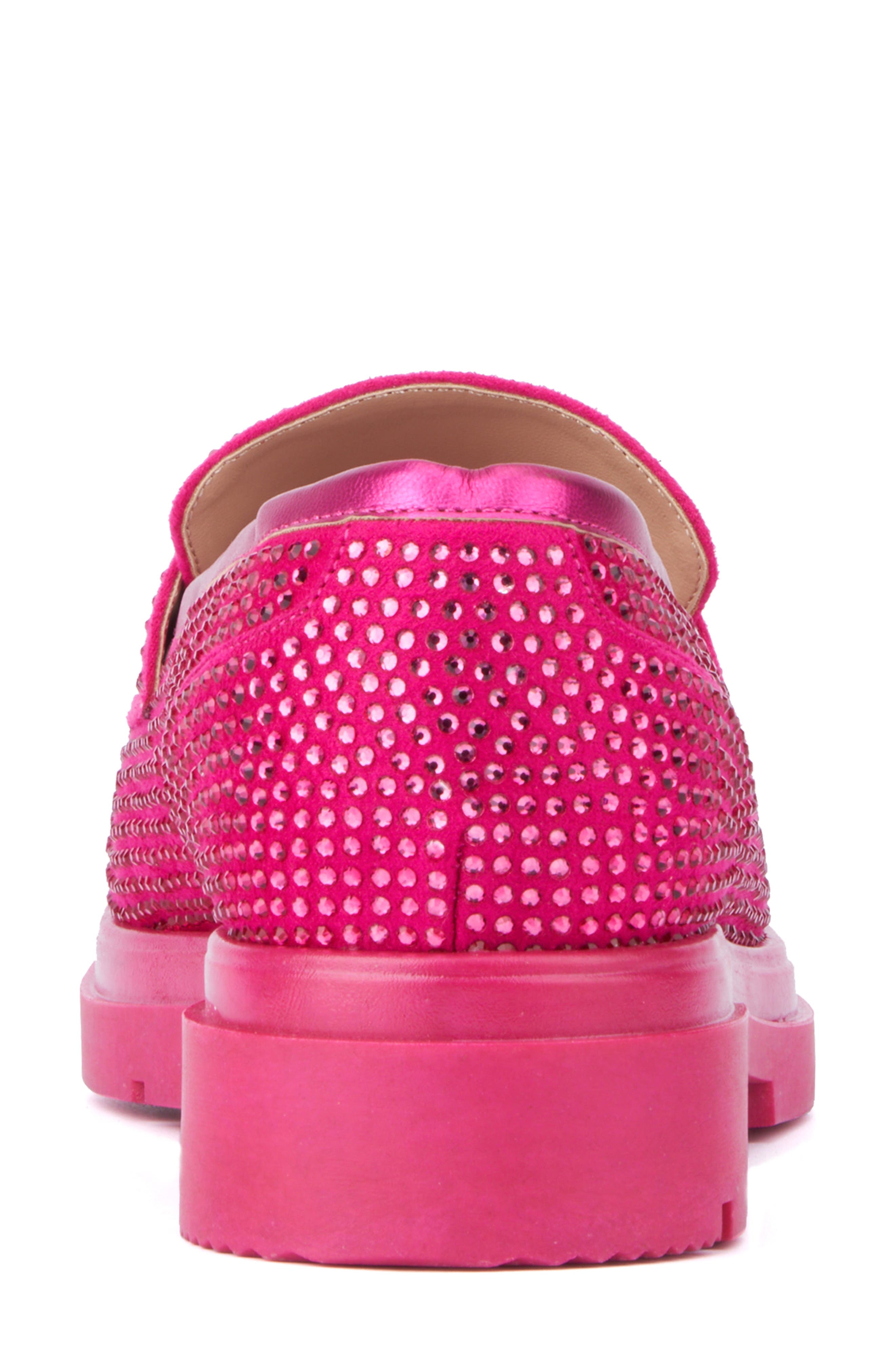 NEW YORK AND COMPANY Abigail Rhinestone Loafer, Alternate, color, Pink